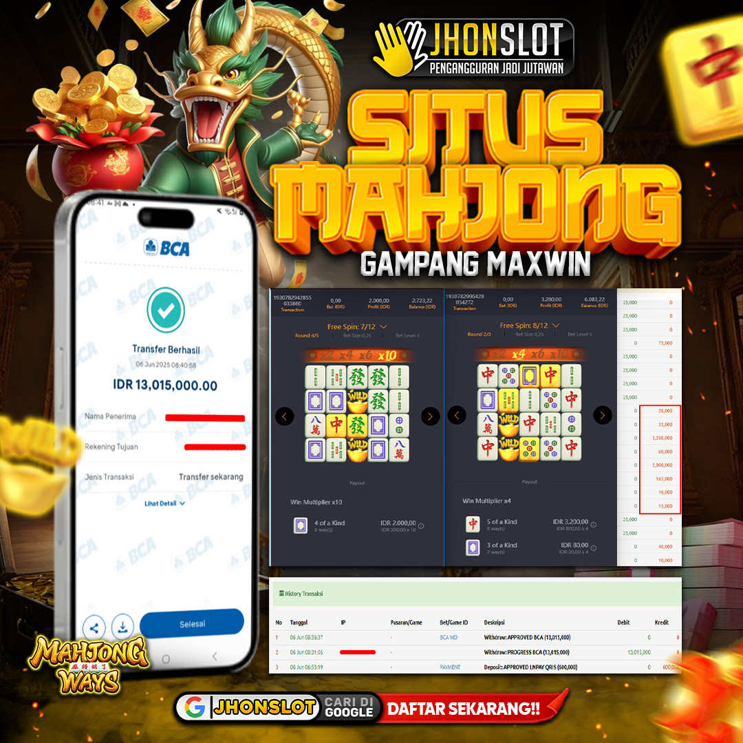 𝐈𝐃 𝐚𝐫𝐲***** 𝐁𝐞𝐫𝐡𝐚𝐬𝐢𝐥 𝐌𝐞𝐧𝐚𝐧𝐠 𝐑𝐩 𝟏𝟑.𝟎𝟏𝟓.𝟎𝟎𝟎 𝐝𝐚𝐫𝐢 𝐌𝐚𝐡𝐣𝐨𝐧𝐠 𝐖𝐚𝐲𝐬 𝐝𝐢 𝐉𝐡𝐨𝐧𝐬𝐥𝐨𝐭