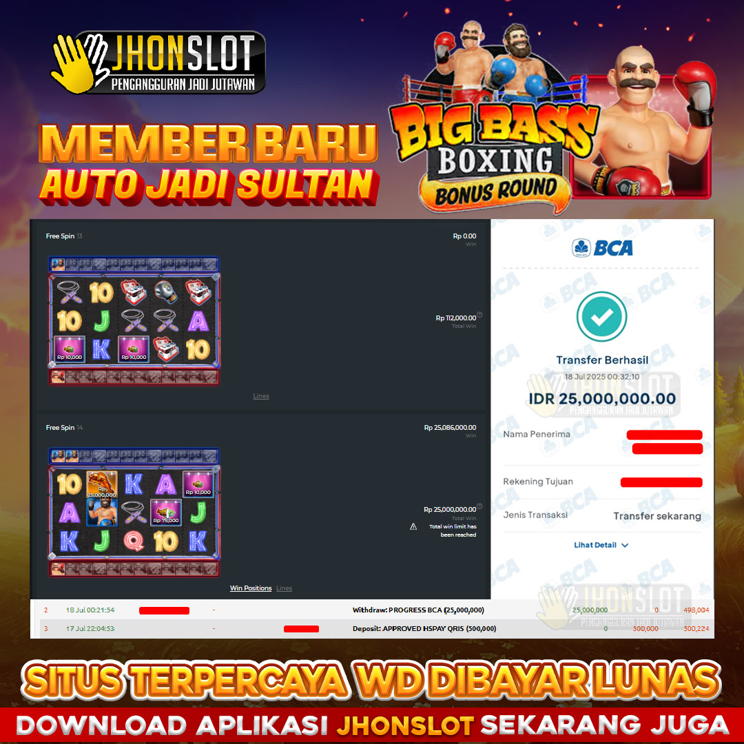 𝐈𝐃 𝐏𝐢𝐭*** 𝐌𝐞𝐧𝐚𝐧𝐠 𝐑𝐩 𝟐𝟓 𝐉𝐮𝐭𝐚 𝐝𝐚𝐫𝐢 𝐁𝐢𝐠 𝐁𝐚𝐬𝐬 𝐁𝐨𝐱𝐢𝐧𝐠 𝐁𝐞𝐫𝐦𝐨𝐝𝐚𝐥 𝐑𝐩 𝟓𝟎𝟎 𝐑𝐢𝐛𝐮 𝐝𝐢 𝐉𝐇𝐎𝐍𝐒𝐋𝐎𝐓!