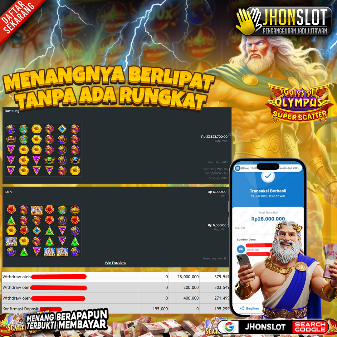 𝐈𝐃 𝐍𝐎𝐍**** 𝐊𝐚𝐧𝐭𝐨𝐧𝐠𝐢 𝐑𝐩 𝟐𝟖.𝟎𝟎𝟎.𝟎𝟎𝟎 𝐁𝐞𝐫𝐦𝐨𝐝𝐚𝐥 𝐑𝐩 𝟏𝟗𝟓.𝟎𝟎𝟎 𝐝𝐢 𝐆𝐚𝐭𝐞𝐬 𝐨𝐟 𝐎𝐥𝐲𝐦𝐩𝐮𝐬 𝐯𝐢𝐚 𝐉𝐇𝐎𝐍𝐒𝐋𝐎𝐓